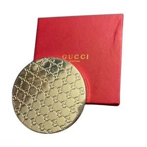 Gucci Gold Monogram Compact Mirror